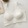Talla grande Casual Simple Ropa Interior Mujer Látex Sensación Copa Fija Top Tubo Chaleco Base Ropa Interior Envuelta para Mujeres de Mediana Edad y Mayores