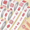 500 pegatinas/rollo, regalo gratis de pegatinas de rollo de la suerte, pegatinas para agenda, cinta selladora decorativa para equipaje transfronteriza, al por mayor
