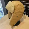 Gorras de Piloto para Hombres y Mujeres, Engrosadas para Otoño e Invierno, Cálidas, Cortavientos, a Prueba de Frío, con Protección para los Oídos, Adecuadas para Ciclismo, con Gafas, Gorras de Algodón Lei Feng, Transfronterizas