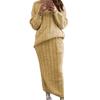 Moda Femenina Otoño/Invierno 2026 Nuevo Suéter de Punto Trenzado Estilo Europeo y Americano Amazon Conjunto de Vestido para Mujer