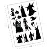 12 fabricantes de Halloween mancham selo de silicone transparente selo de PVC finalizado carimbo de conta de mão de crianças