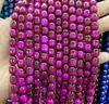 Jingde Jewelry Contas de Vidro Olho de Tigre Cilíndricas Contas Soltas Acessórios para Joias Artesanais DIY Contas para Pulseira Semi-Acabada Atacado