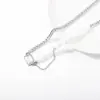 Dulce Fresca Chica Picante Puntada de Diamante Collar de Perlas Acero de Titanio Accesorios de Hip Hop de Nicho de Lujo Ligero para Mujer Diseño Cadena para Clavícula