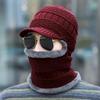 Sombrero de Lana Tejido Cálido para Hombre Invierno Ciclismo al Aire Libre Cortavientos Gorro Puntera Snoop Gorro Pulóver de Forro Polar de Una Pieza