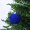 Bolas de Natal flocadas transfronteiriças, bolas de Natal de pelúcia multicoloridas, decorações de árvore de Natal, enfeites festivos para arranjos de cena de feriado