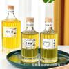 Ventas Directas de Fábrica En Stock Botella de Vino de Frutas 500ml Vidrio Vino de Ciruela Verde Botella para Sub-embotellado Redonda Transparente Rayas Verticales Fruta Helada