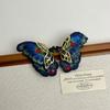 Pendientes de mariposa con bordado azul de estilo étnico, de alta gama, para mujer, 2024, nuevos pendientes chinos.