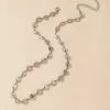Pulseira de Corrente com Nariz de Porco Estilo Novo 2025 para Mulheres, Exquisita e Versátil, Simples e Fashion, Estilo Minimalista Colar e Pulseira de Casal