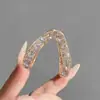 Pinza para el pelo en forma de V para coleta alta, Pinza para el pelo de alta gama, Pinza para fijar el moño, Nuevo accesorio para la cabeza con clip de pedrería