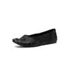 Zapatos de abuela de cuero de vaca estilo minimalista súper suaves y geniales 2026 otoño planos punta redonda cuero genuino suela suave poco profunda zapatos de mujer talla 42