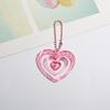 Colgante llavero amor tarjeta goo estrella corazón de durazno colgante diy hecho a mano colgante placa goo decoración funda de teléfono móvil