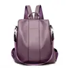 Mochila tipo canguro para mujer, moderna, sencilla, de cuero suave, multifunción, de gran capacidad, para viaje, antirrobo.