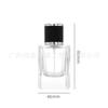 Botella Muestreadora Personalizable de Borde Cuadrado Fondo Grueso de 30ml 50/100ml Botella Vacía de Relleno para Perfume y Aromaterapia