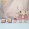 Nuevo Set de Botellas de Vidrio Cosmético Material de Empaque Malla Corona Botella de Vidrio para Cuidado de la Piel Loción Botella de Muestra de Crema 20g