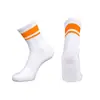 Calcetines Deportivos Rayados Estilo Universitario, Calcetines Casuales, Calcetines de Algodón a Media Pantorrilla, Procesamiento OEM, Venta al por Mayor desde Una Pieza, Listos para Enviar