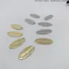 Pingente de Beleza DIY Elegante Oval Frasco de Perfume Decorado com Etiqueta Bicolor Dourada e Prateada