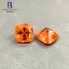 Wuzhou Gema de Colores Cultivada Zafiro Fanta Naranja Piedra Suelta Método Experimental Tila Anillo de Gema de Colores Regenerada Joyería