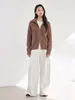 Nuevo Top Casual Versátil de Solapa Otoño/Invierno 2026 Mezcla de Lana de Yak Lana Tejido de Punto Antipelusas Color Sólido Mujer
