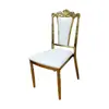 Silla de Aleación de Aluminio Comercial para Hotel con Junta de Bambú y Acolchado Suave, Silla Napoleón para Banquete de Boda al Aire Libre, Silla de Castillo de Lujo
