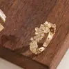 Jardim Secreto Retrô Super Fada Gota de Óleo Roxa Flor Borboleta Anel Estilo Floresta Nicho Luxo Leve Índice Dedo Anel