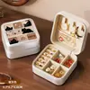 Mini Joyero Multifuncional Portátil con Múltiples Compartimentos para Pendientes, Tachuelas, Collares, Anillos Caja de Almacenamiento