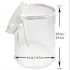 Bolsas de Filtro de Nylon de Grado Alimenticio Más Vendidas Transfronterizas, Material Engrosado, Bolsas de Filtro de Malla Completa, Bolsas de Cubo con Cremallera, Lavables a Máquina