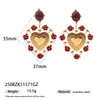 Collar Taina de Acero Inoxidable Europeo y Americano, Set de Joyería de Lujo Ligero de Alta Gama con Forma de Corazón, Cadena de Clavícula de Moda, Superventas Transfronterizo