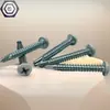 Tornillos Autoperforantes Autotaladrantes de Acero al Carbono de Alta Resistencia Blancos con Cabeza de Lenteja Pintada en Blanco, Tornillos de Cola con Perforación Cruzada Resistentes a la Corrosión y al Óxido