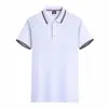 Camiseta manga corta mono algodón peinado bordado solapa ropa de grupo corporativo polo publicidad camisa cultural logo