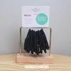 Cuerda para el cabello negra básica clásica, económica, con 15 unidades, anilla para el cabello, banda de goma elástica de 0,4 cm de alto.