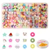 Arcilla Suave Rebanadas Herramientas de Producción DIY Pulsera Paquete de Materiales Hechos a Mano Accesorios de Cuentas Sueltas Fruta Navidad Caja de 24 Compartimentos
