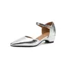 Sandálias Elegantes Estilo Hepburn Sem Costas com Salto Oculto de 4cm, Disponíveis em Quatro Cores Versáteis, Apresentando uma Tira Única e Design Confortável
