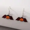 Accesorios Yongge Serie Transfronteriza de Halloween Pendientes de Terror y Peculiares Pendientes y Colgantes de Oreja Personalizados de Calabaza de Halloween y Fantasma Aterradores