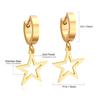 Brincos Europeus e Americanos Joias Moda Feminina Personalidade Estrela Redondo Geométrico Brincos Aço Inoxidável Brincos Fabricante Atacado