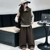 Conjunto Estiloso de Três Peças para Meninas Outono Inicial 2026 Novo Estilo Meninas Grandes Super Bonito Estilo Coreano Conjunto de Roupa de Outono