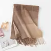 Bufanda Personalizada 100% Lana, Chal Grande, Bufanda Versátil de Alto Nivel con Bloques de Color para Mujer, Nuevo Estilo Invierno 2026, Melard