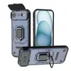 Adecuado para la Funda de Teléfono con Anillo Oso de Batalla Aérea para el Nuevo Iphone17Air y la Funda de Teléfono con Ventana Deslizante Magnética para el Apple 17Pro