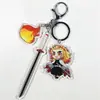 Llavero Acrílico de Demon Slayer con Colgantes y Accesorios Temáticos de Anime