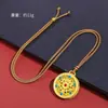 Nuevo Colgante Thangka de Aleación Estilo Chino con Cordón para Colgar, Caja Gawu Estilo Tendencia Nacional, Amuleto de Buda Tara Verde, Dios de la Riqueza Amarillo, Manjushri, Cordón para Collar