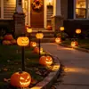 Luzes solares de chão de abóbora de Halloween transfronteiriças para atmosfera festiva, luzes de chão decorativas externas para quintal e jardim