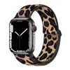 Correa elástica de nailon decorativa para Apple Watch 8, 9 y 10 con interfaz de plástico.
