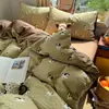 Algodón Puro Grado A para Mamá y Bebé Algodón en Bola Dibujos Animados Frescos Funda de Edredón Sábana Bajera Ropa de Cama para Dormitorio Estudiantil 4