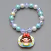 Pulsera Nueva para Niños Princesa Linda Joyería para Estudiantes Accesorios de Pulsera Niñas Elsa Blancanieves Estilo Verano Pulsera Multicolor
