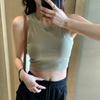 H346 Camisola Branca Roupa Íntima Feminina Nova Roupa de Verão Sem Mangas Camisa Básica para Cobrir os Seios e Evitar Exposição Top
