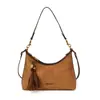 Bolso de axila, Bolso retro francés de alta gama esmerilado para mujer, Bolso color marrón Maillard, Bolso cruzado, Nuevo estilo de otoño e invierno para mujer