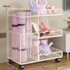 Cesta de Armazenamento para Tapete de Yoga com Rodas Equipamento Esportivo de Fitness Ferramentas de Alongamento Prateleira de Armazenamento Artefato Rack de Armazenamento para Raquete de Badminton