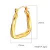 Brincos de Argola Versáteis da Moda Ouro 18K Maciço Aço Inoxidável Brincos Laço Formato C Feminino Atacado Presilhas de Orelha Fada