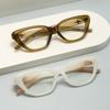 1295 Armazón de Gafas Ópticas de Alta Calidad Estilo Coreano TR90 Gafas Ojo de Gato Té Frío Armazón Pequeño de Alto Sentido Gafas Planas para Mujer
