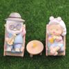 Adornos de lámpara pequeña creativa Zakka pareja de dibujos animados anciano anciana decoración de escritorio regalo aniversario de boda