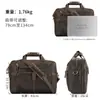 Bolsa de Mão de Couro Crazy Horse Retrô, Pasta Masculina de Grande Capacidade para Viagem de Negócios, Bolsa de Couro Genuíno de Alta Qualidade, Bolsa para Computador